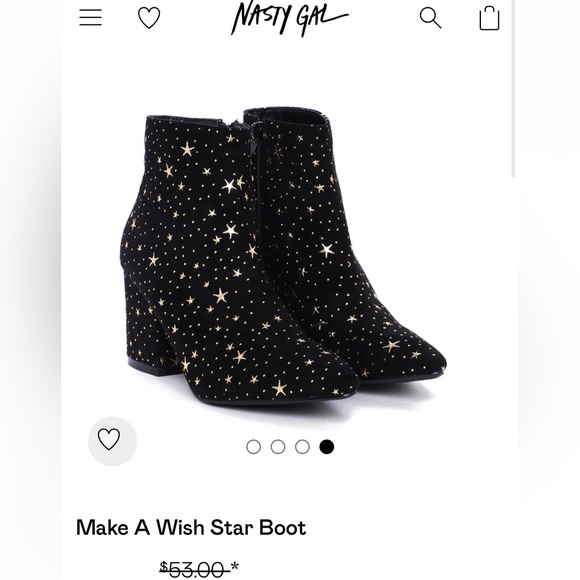 Nasty Gal Shoes - Nasty Gal Make A Wish Star Boot Size 6